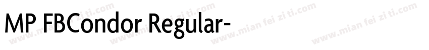 MP FBCondor Regular字体转换
